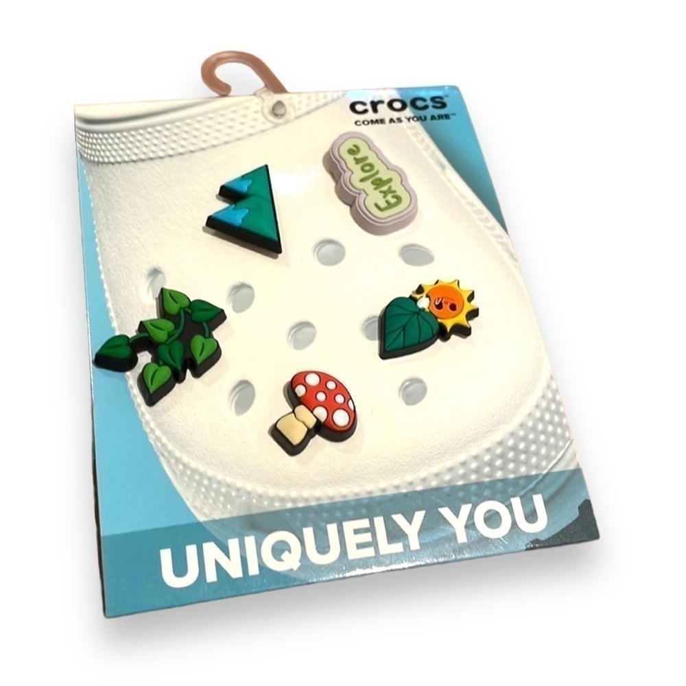Croc Charms Explore mushroom mountains leaves leaf nature charm